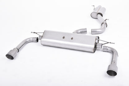 Milltek Resonated Cat-Back Exhaust | Audi A3 8V 2.0 TFSI - Brushed Titanium Tips
