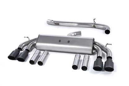 Milltek Non-Resonated Race Cat-Back Exhaust | Audi 8V S3 - Cerakote Black Tips