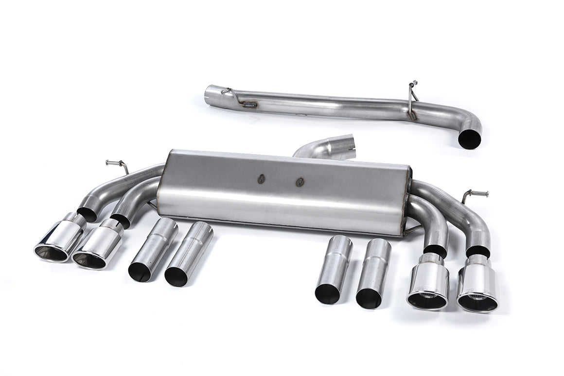 Milltek Non-Resonated Race Cat-Back Exhaust | Audi 8V S3 - Polished Tips