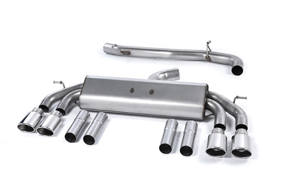 Milltek Non-Resonated Race Cat-Back Exhaust | Audi 8V S3 - Polished Tips