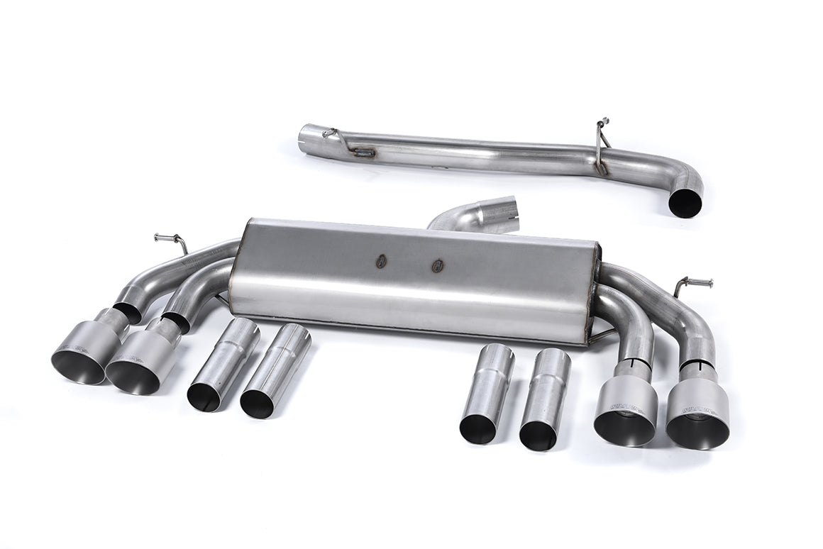 Milltek Non-Resonated Race Cat-Back Exhaust | Audi 8V S3 2.0 TFSI - Brushed Titanium Tips