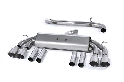 Milltek Non-Resonated Race Cat-Back Exhaust | Audi 8V S3 2.0 TFSI - Brushed Titanium Tips