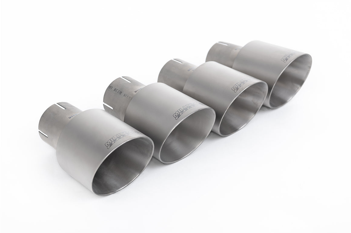 Milltek Non-Resonated Race Cat-Back Exhaust | Audi 8V S3 2.0 TFSI - Brushed Titanium Tips