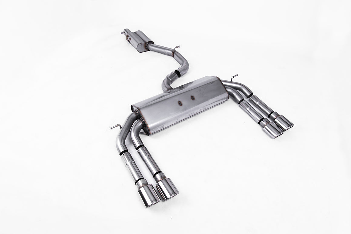 Milltek Resonated Race Cat-Back Exhaust | Audi S3 8V 2.0 TFSI - Polished Tips