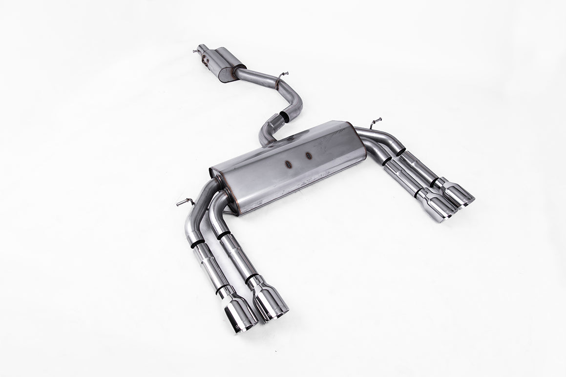 Milltek Resonated Race Cat-Back Exhaust | Audi 8V S3 - Polished Tips