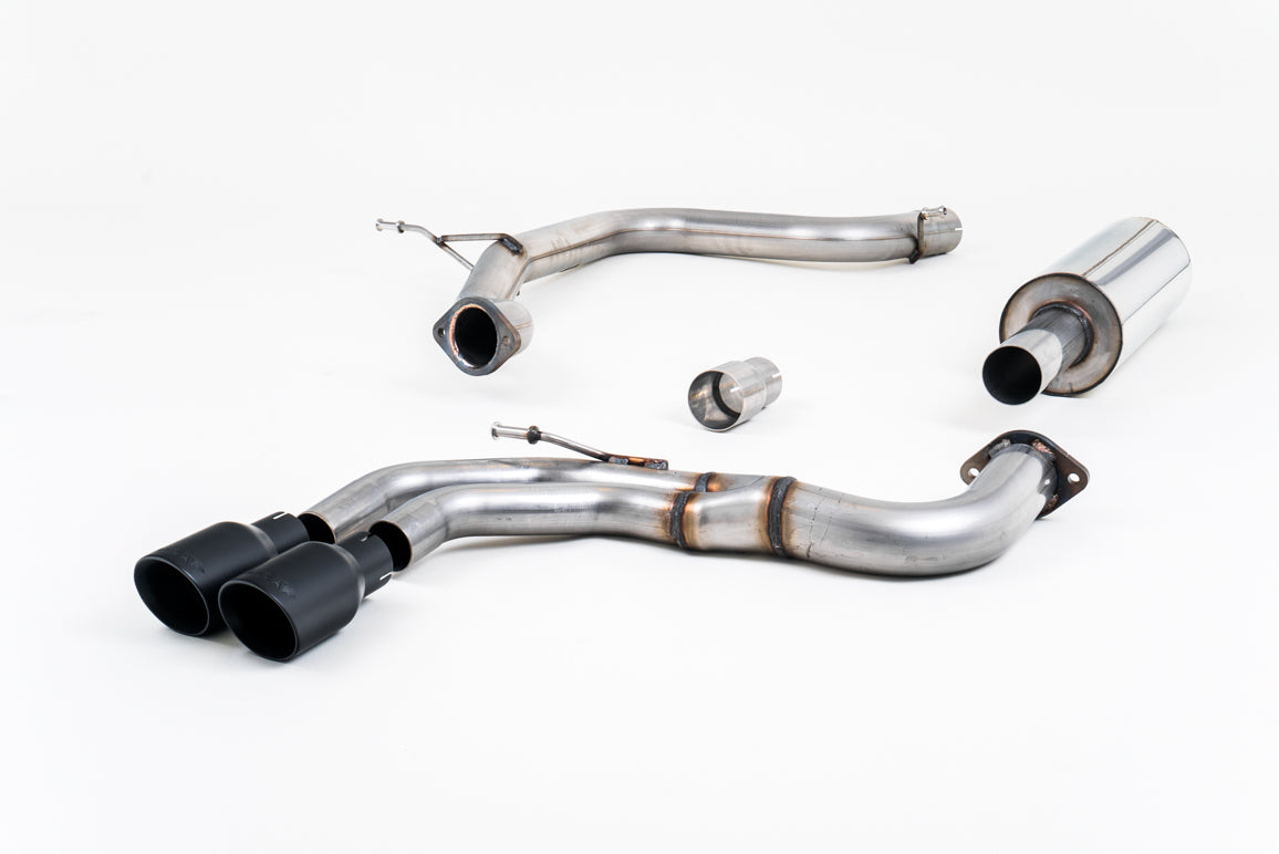 Milltek Resonated Cat-Back Exhaust | Audi A3 2.0 TDI MQB - Cerakote Black Tips