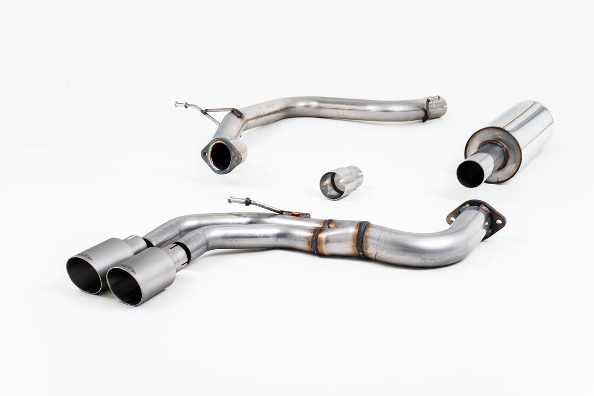 Milltek Resonated Cat-Back Exhaust | Audi A3 MQB 2.0 TDI - Brushed Titanium Tips