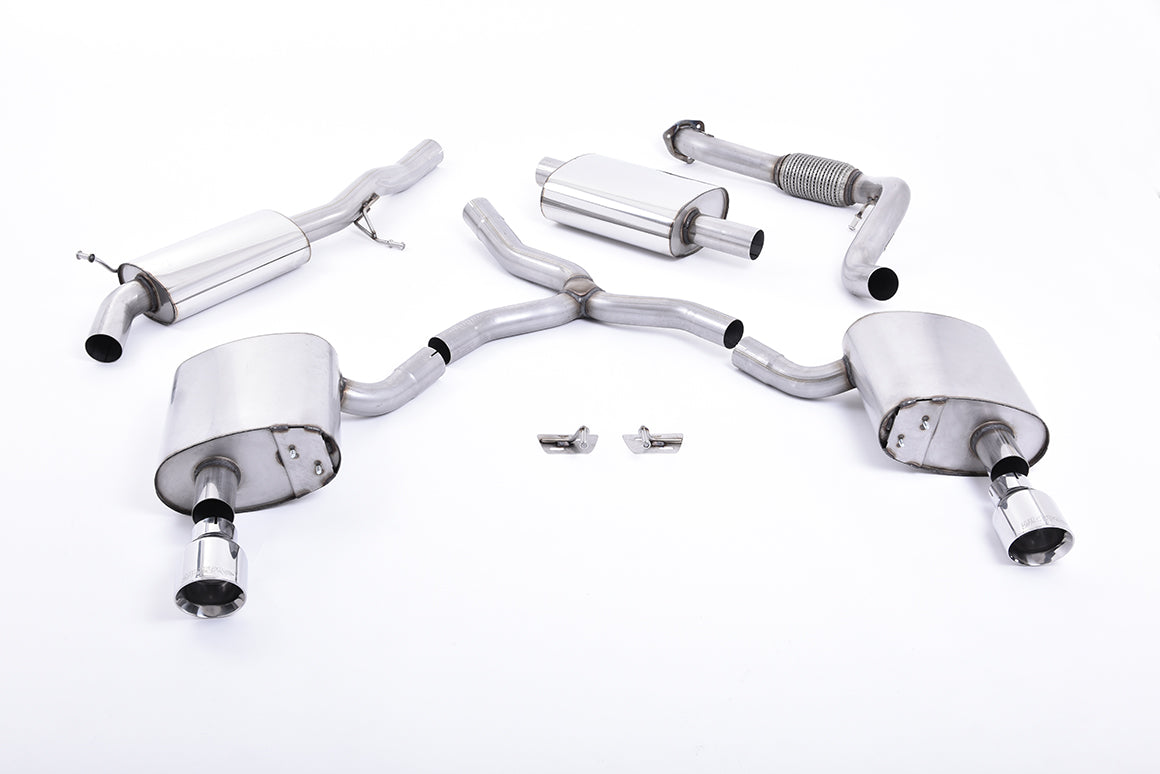 Milltek Resonated Cat-Back Exhaust | Audi B9 A4 2.0 TFSI - Polished Tips