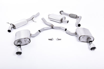 Milltek Resonated Cat-Back Exhaust | Audi B9 A4 2.0 TFSI - Polished Tips