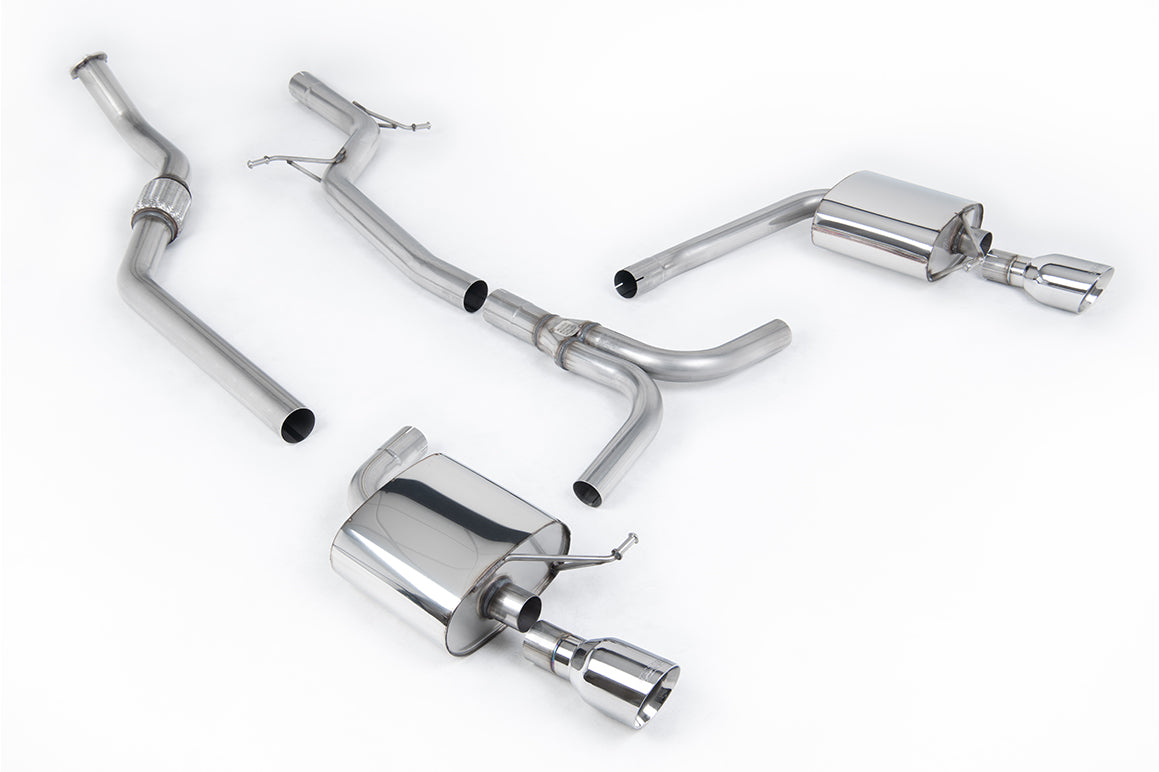 Milltek Non-Resonated Cat-Back Exhaust | Audi B8 A4 2.0 TFSI - Polished Tips