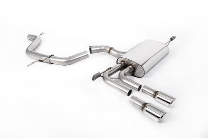 Milltek Non-Resonated Cat-Back Exhaust | Audi A3 8P 2.0T FSI - GT-80 Polished Tips