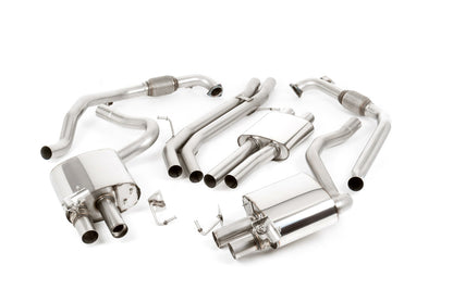 Milltek Resonated Cat-Back Exhaust | Audi B9 S4 S5 - Polished Tips