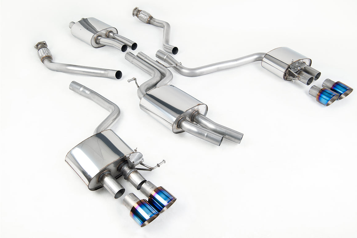 Milltek Resonated Cat-Back Exhaust | Audi 8R SQ5 - Burnt Titanium Tips