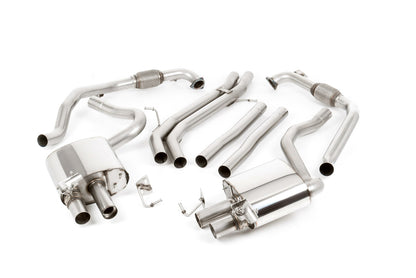 Milltek Non-Resonated Cat-Back Exhaust | Audi B9 S5 Coupe - Cerakote Black Tips