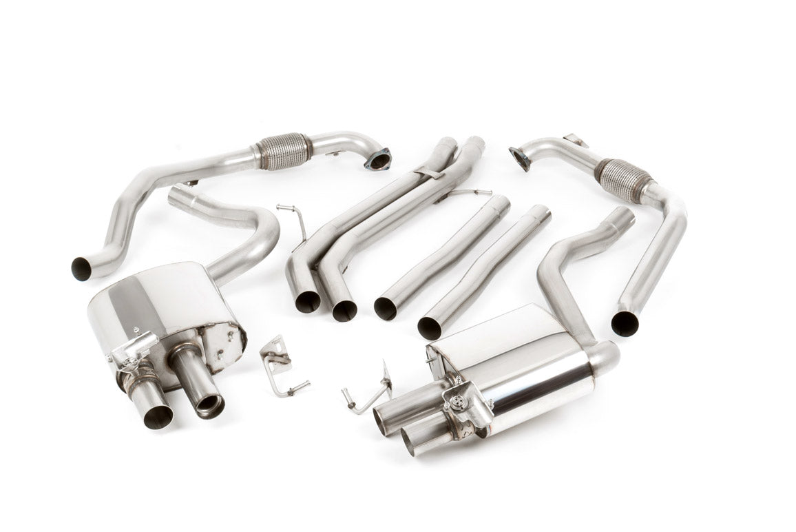 Milltek Non-Resonated Cat-Back Exhaust | Audi B9 S5 Coupe - Cerakote Black Tips