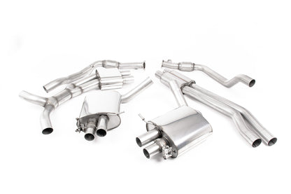 Milltek Resonated Cat-Back Exhaust | Audi B9 RS5 - Cerakote Black Tips