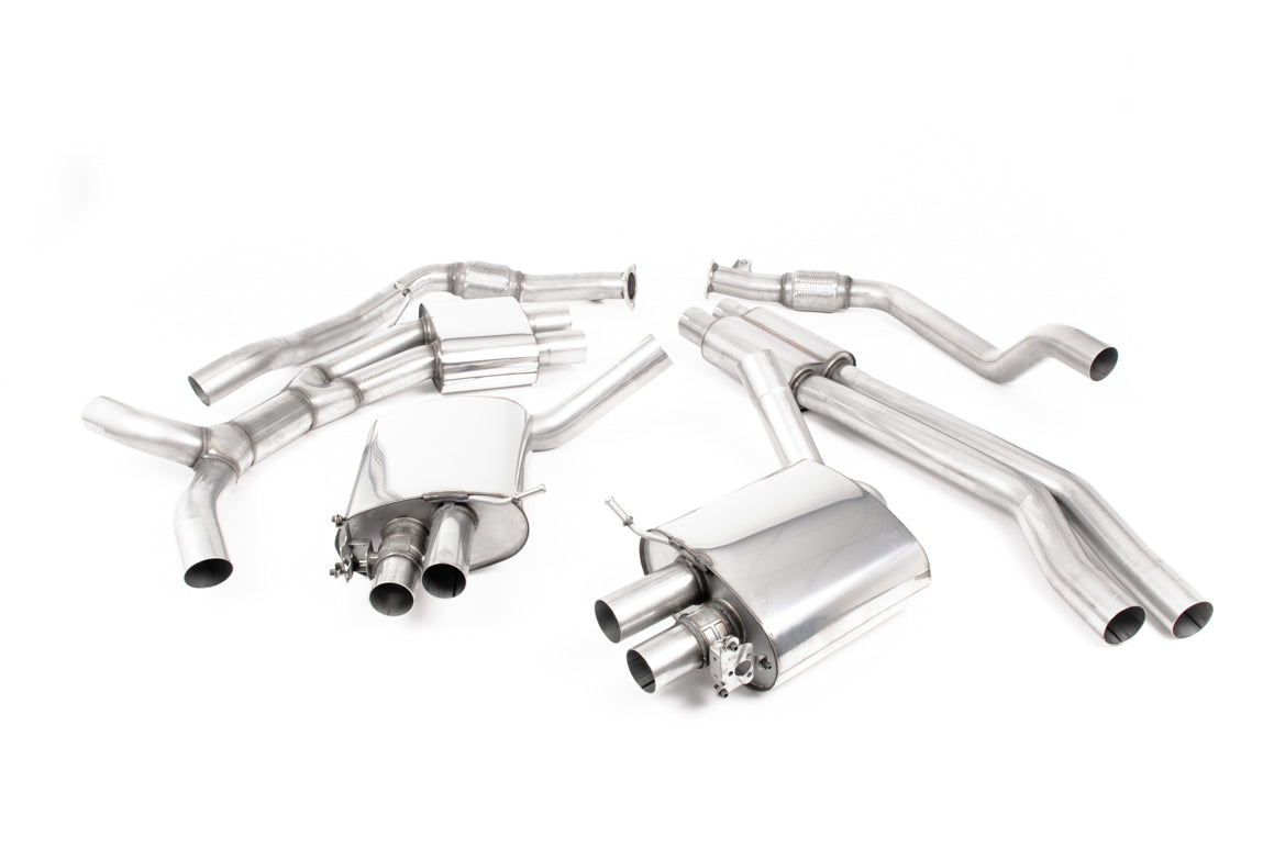 Milltek Resonated Cat-Back Exhaust | Audi B9 RS5 Coupe - Brushed Titanium Tips