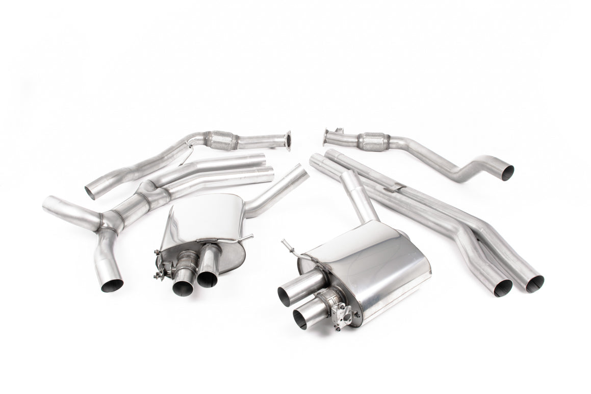 Milltek Road+ Cat-Back Exhaust | Audi B9 RS4 Avant RS5 - Cerakote Black Tips