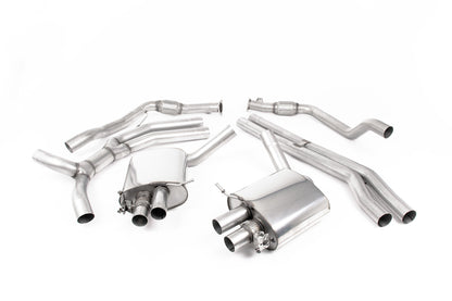 Milltek Road+ Cat-Back Exhaust | Audi B9 RS4 Avant RS5 - Cerakote Black Tips