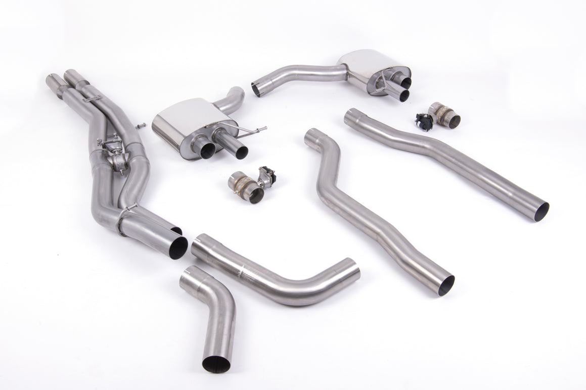 Milltek 80mm Non-Resonated Cat-Back Exhaust | Audi C8 RS6 RS7 - Polished Tips