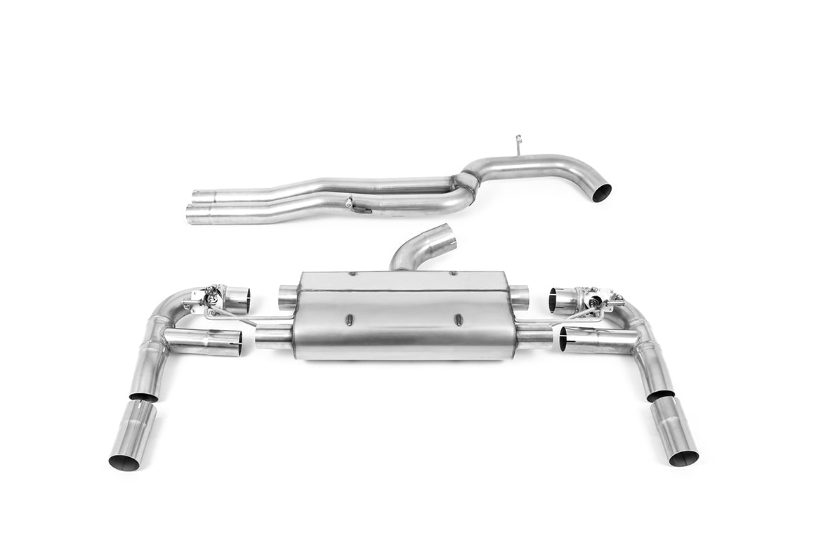 Milltek 80mm Non-Resonated Cat-Back Exhaust | Audi RS3 8V - Burnt Titanium Tips