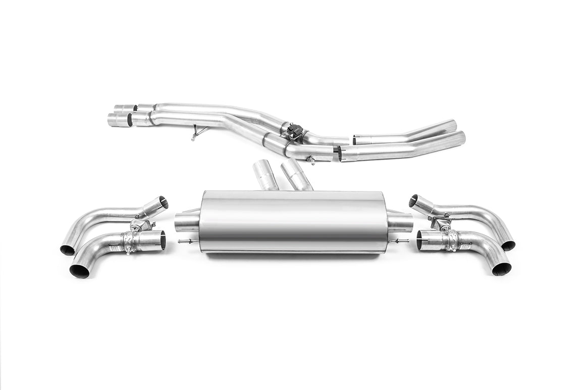 Milltek Non-Resonated Front Pipe Back | Audi RSQ8 4MN - OE Tips