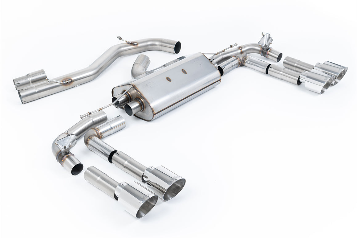 Milltek 80mm Road+ Cat-Back Exhaust | Audi S3 8Y - Polished Tips