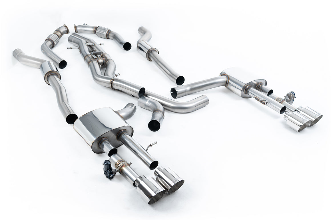 Milltek 80mm Resonated OPF-Back Exhaust | Audi D5 S8 - Polished Tips