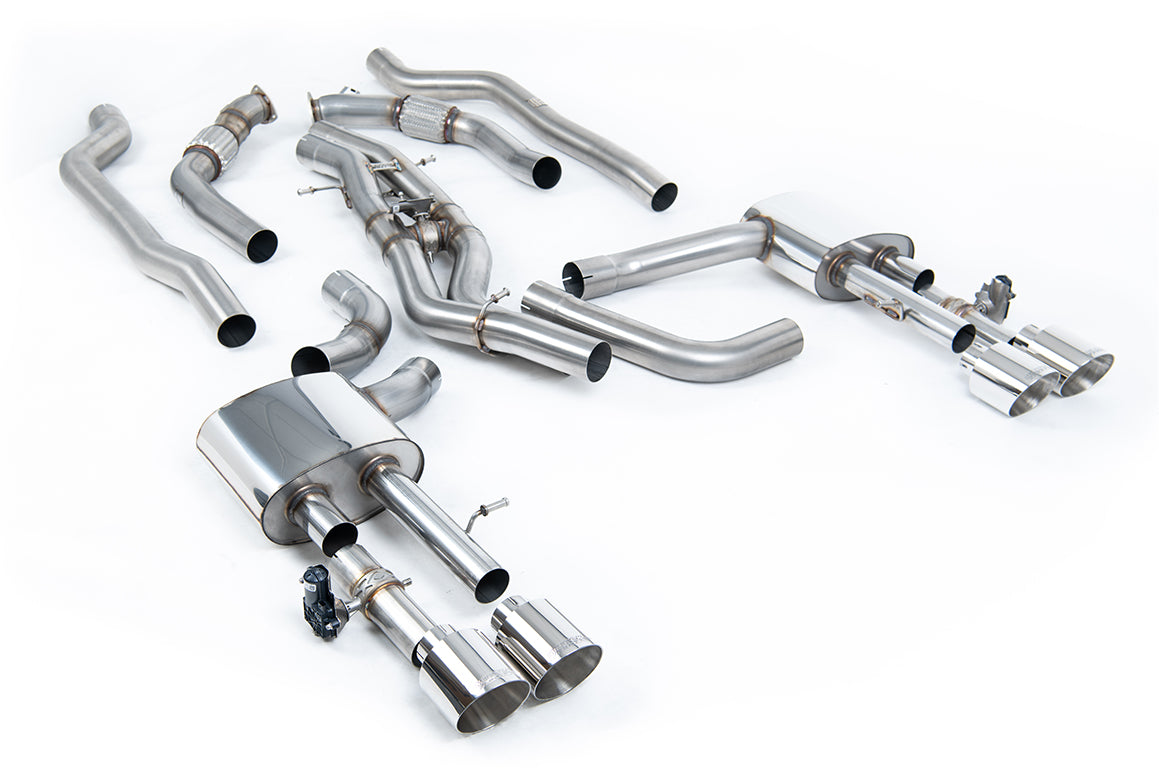 Milltek 80mm Non-Resonated OPF-Back Exhaust | Audi D5 S8 - Polished Tips