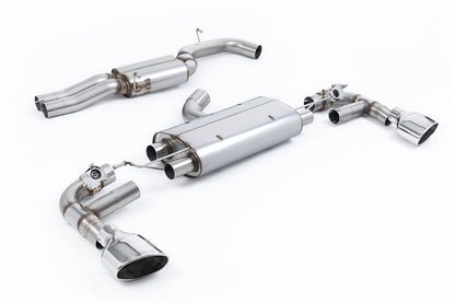 Milltek 80mm Resonated Cat-Back Exhaust | Audi TTRS MK3 - Polished Tips