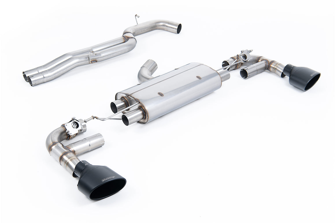 Milltek 80mm Non-Resonated Cat-Back Exhaust | Audi TTRS MK3 - Cerakote Black Tips
