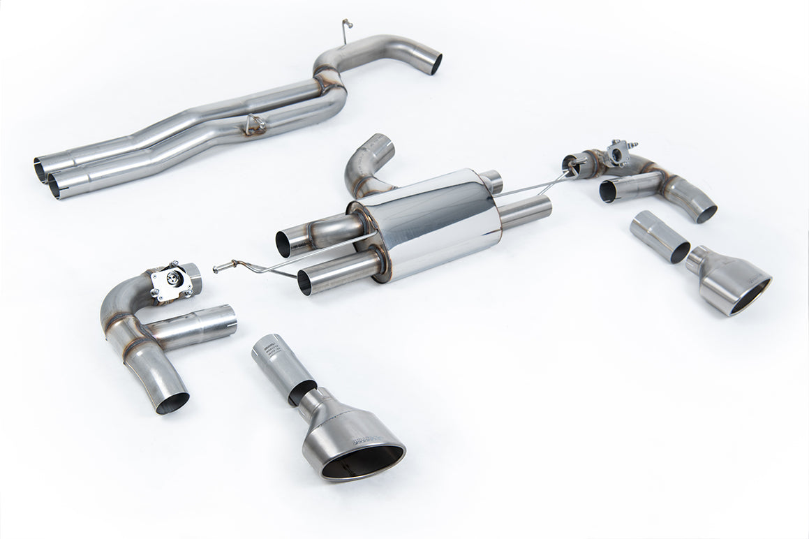 Milltek 80MM Race Non-Resonated Cat-Back | Audi 8V RS3 - Brushed Titanium Tips