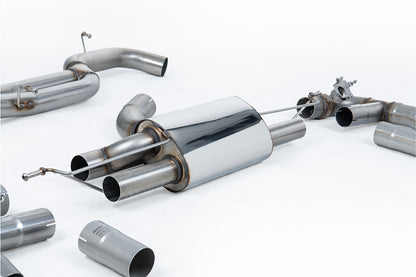 Milltek 80MM Race Non-Resonated Cat-Back | Audi 8V RS3 - Brushed Titanium Tips