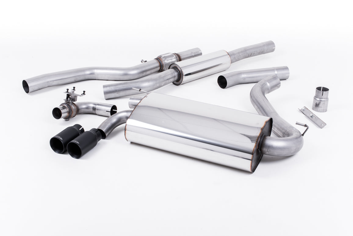 Milltek Non-Resonated Cat-Back Exhaust | BMW 4 Series F32 - Cerakote Black Tips