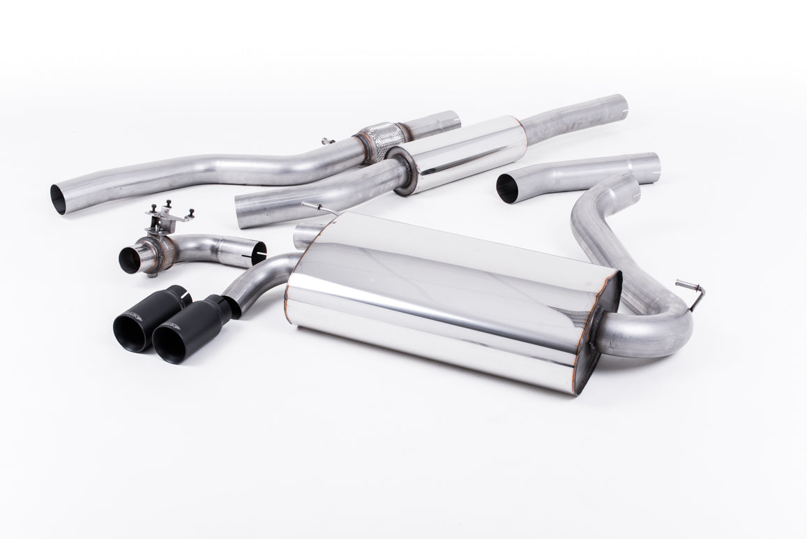 Milltek Resonated Cat-Back Exhaust | BMW 4 Series F32 - Cerakote Black Tips
