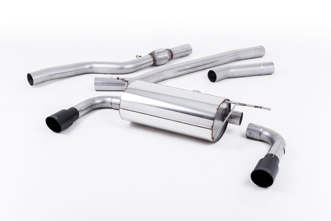 Milltek Non-Resonated Cat-Back Exhaust | BMW 4 Series F32 - Cerakote Black Tips