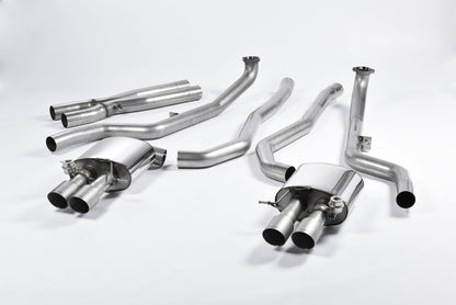 Milltek Resonated Cat-Back Exhaust | BMW F10 M5 - Brushed Titanium Tips