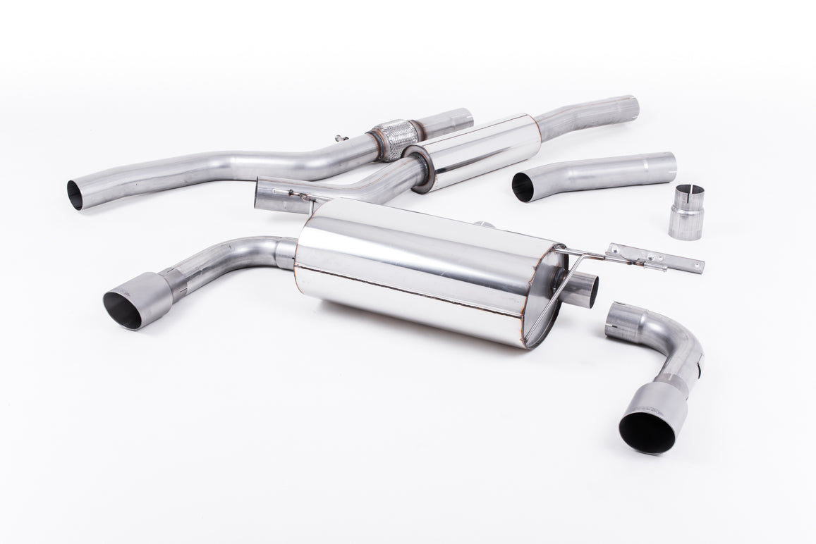 Milltek Resonated Cat-Back Exhaust | BMW 4 Series F32 - Brushed Titanium Tips