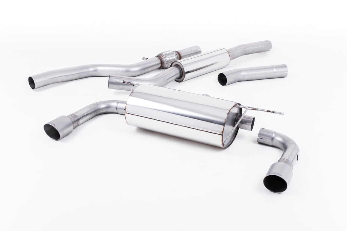 Milltek Resonated Cat-Back Exhaust | BMW 4 Series F32 - Brushed Titanium Tips