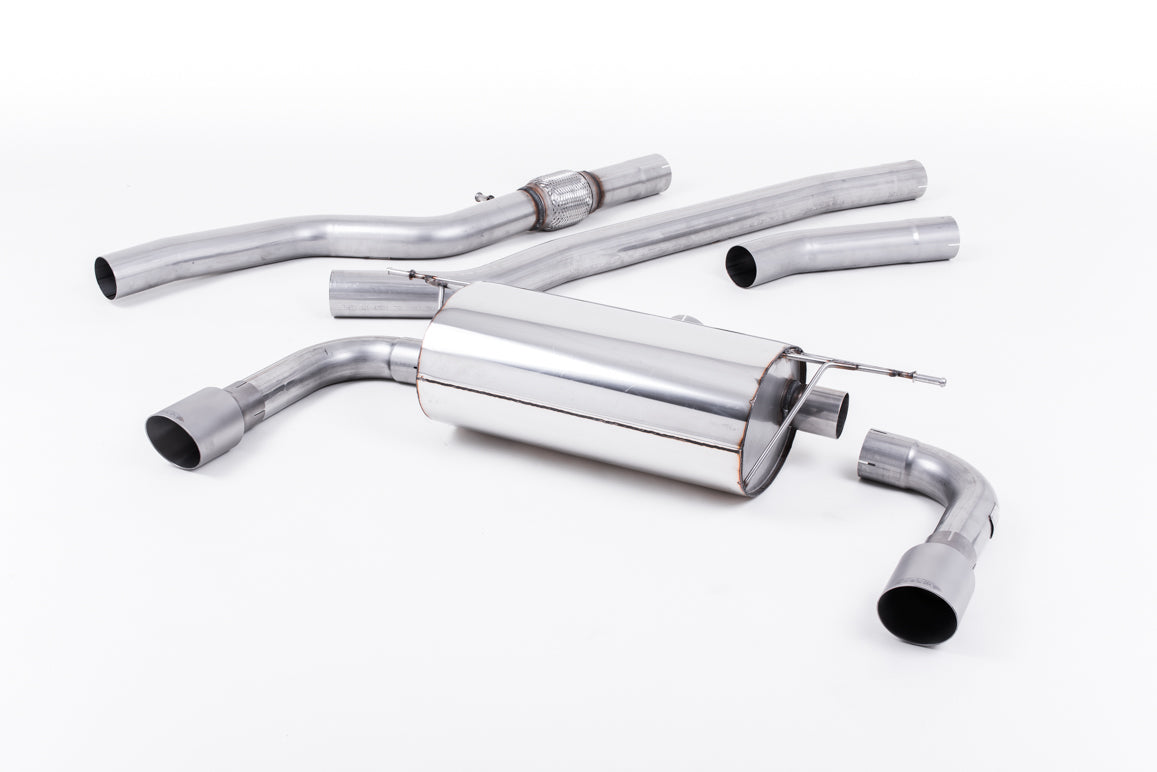 Milltek Non-Resonated Cat-Back Exhaust | BMW 4 Series F32 - Brushed Titanium Tips