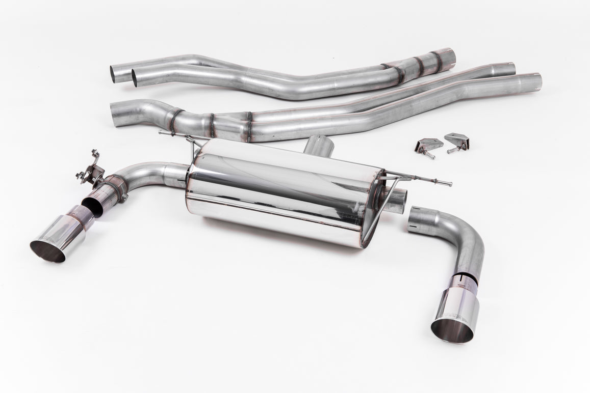 Milltek Non-Resonated Race Cat-Back Exhaust | BMW F22 M240i - Polished Tips