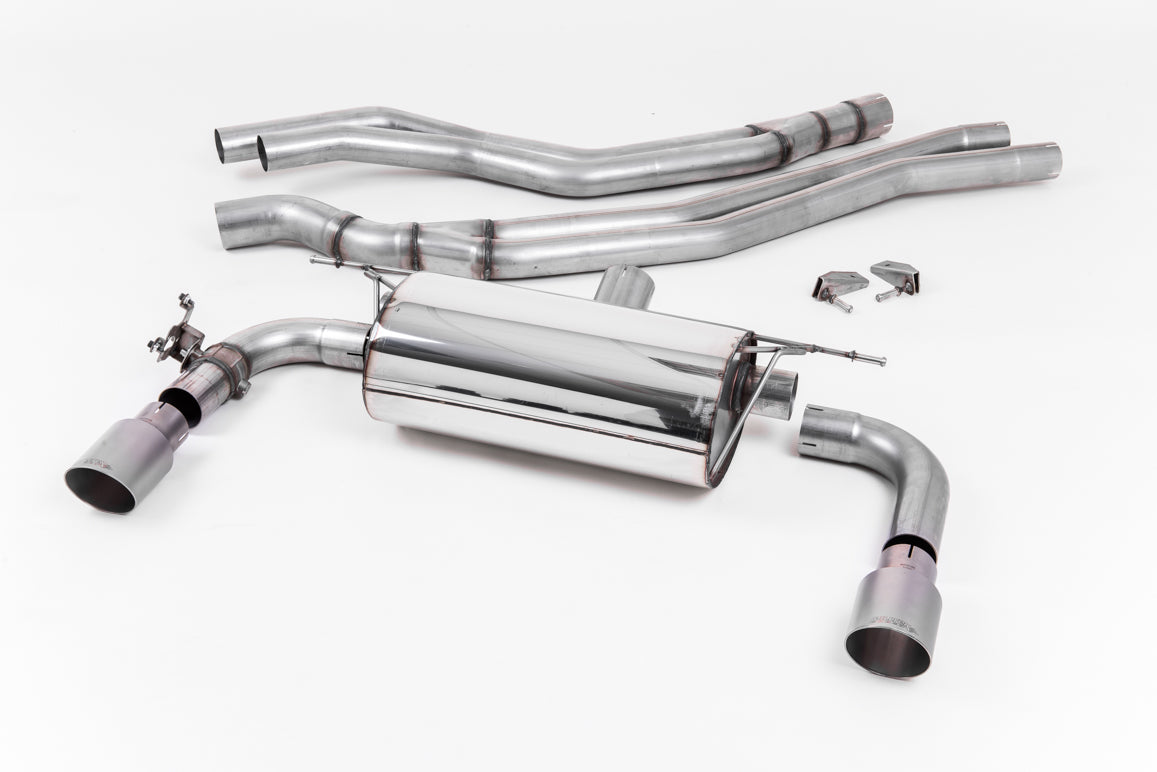 Milltek Non-Resonated Race Cat-Back Exhaust | BMW F22 M240I - Brushed Titanium Tips