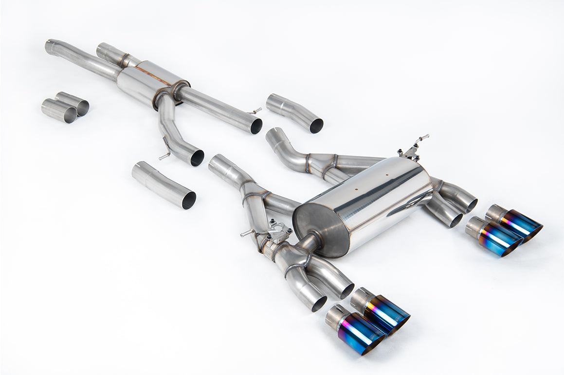 Milltek Equal Length Cat-Back Exhaust | BMW F80 M3 F82 M4 - Burnt Titanium Tips