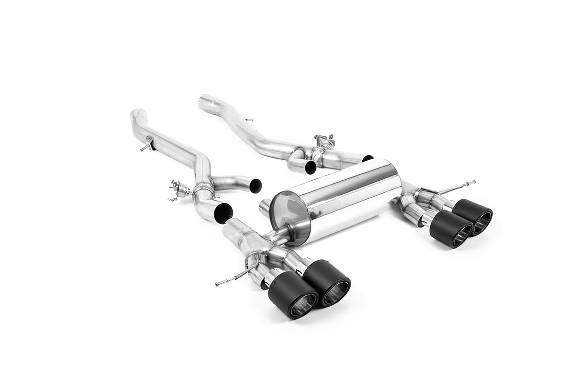 Milltek 80mm Axle-Back Exhaust | BMW G8X M3 M4 - Carbon Fibre Tips