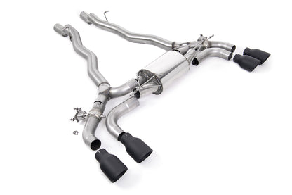 Milltek 80mm OPF/GPF Back Exhaust | BMW M5 F90 - Cerakote Black Tips
