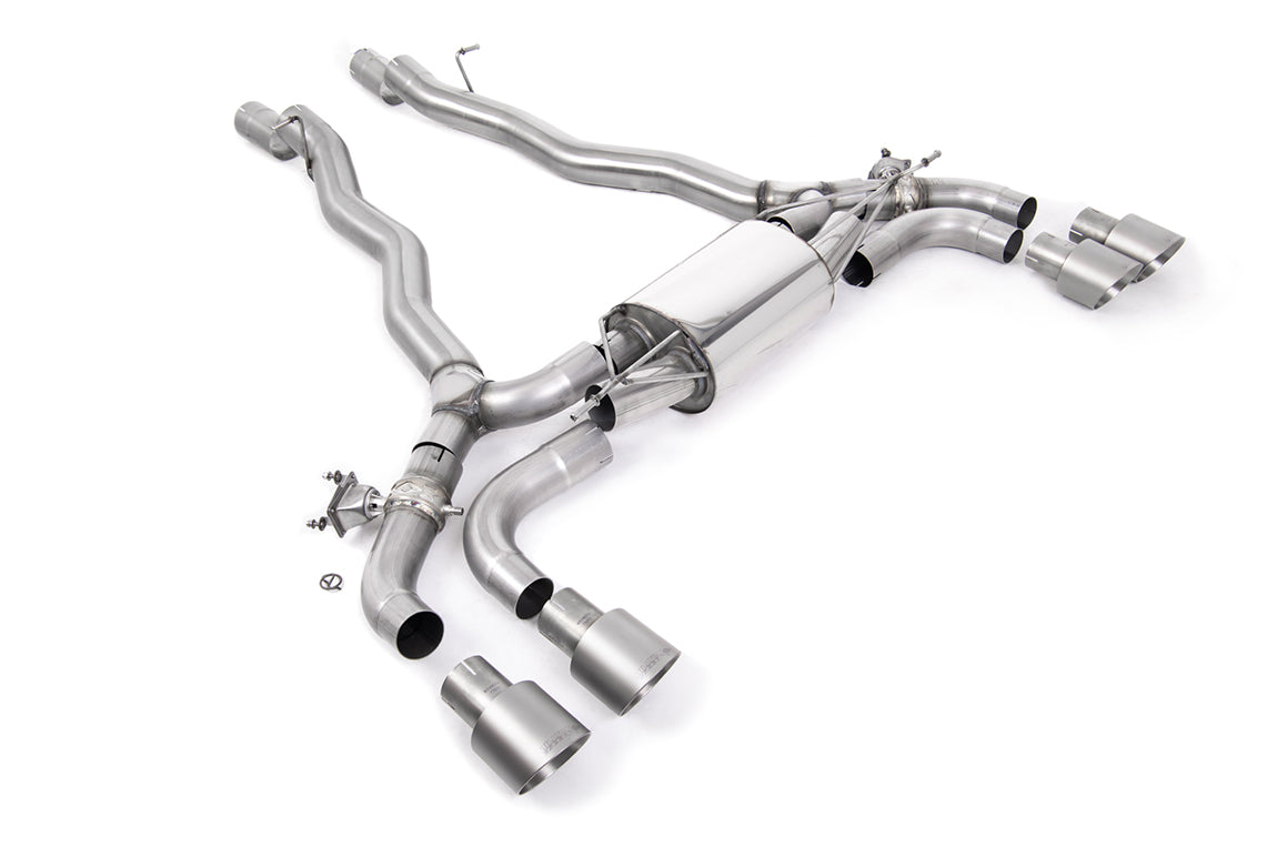 Milltek 80mm OPF/GPF Back System | BMW F90 M5 - Brushed Titanium Tips