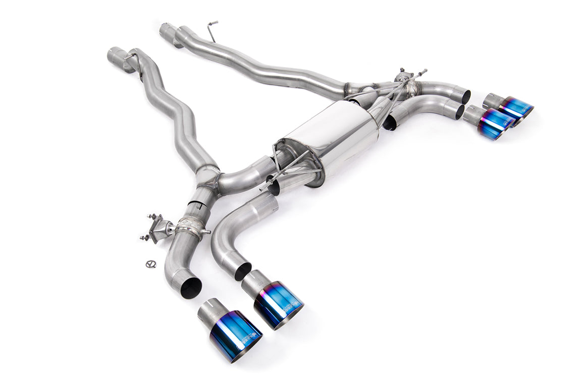 Milltek 80mm OPF/GPF Back System | BMW M5 F90 - Burnt/Blue Titanium Tips