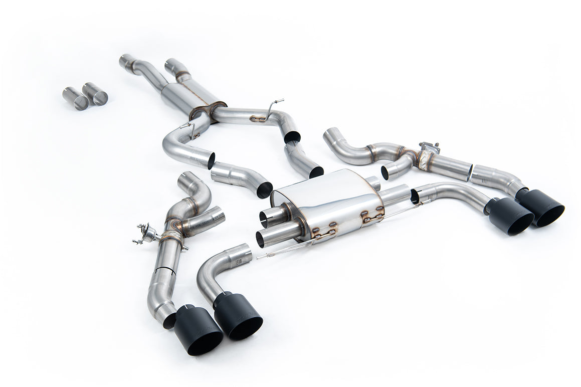 Milltek 80mm OPF/GPF Back System | BMW X3 G01 / X4 G02 S58 - Cerakote Black Tips
