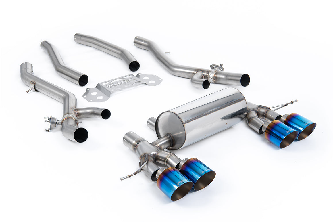 Milltek 80mm OPF/GPF-Back Exhaust | BMW G8X M3 M4 - Burnt Titanium Tips