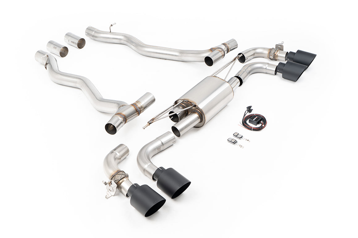 Milltek 80mm Axle-Back Exhaust | BMW G90 M5 - Cerakote Black Tips